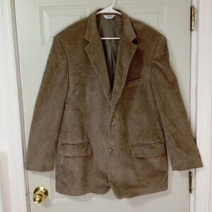 Joseph & Feiss Mens Corduroy Blazer Jacket 43R Brown